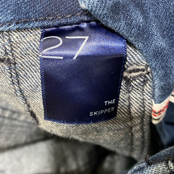 Pilcro Anthropologie Women's The Skipper Blue Wide Leg Cotton Blend Jeans 27 - Picture 9 of 10